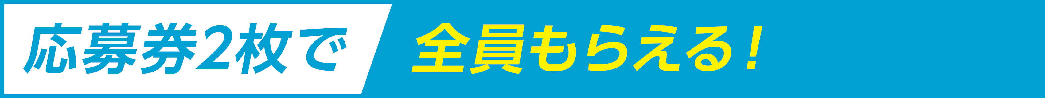応募券2枚で全員もらえる!